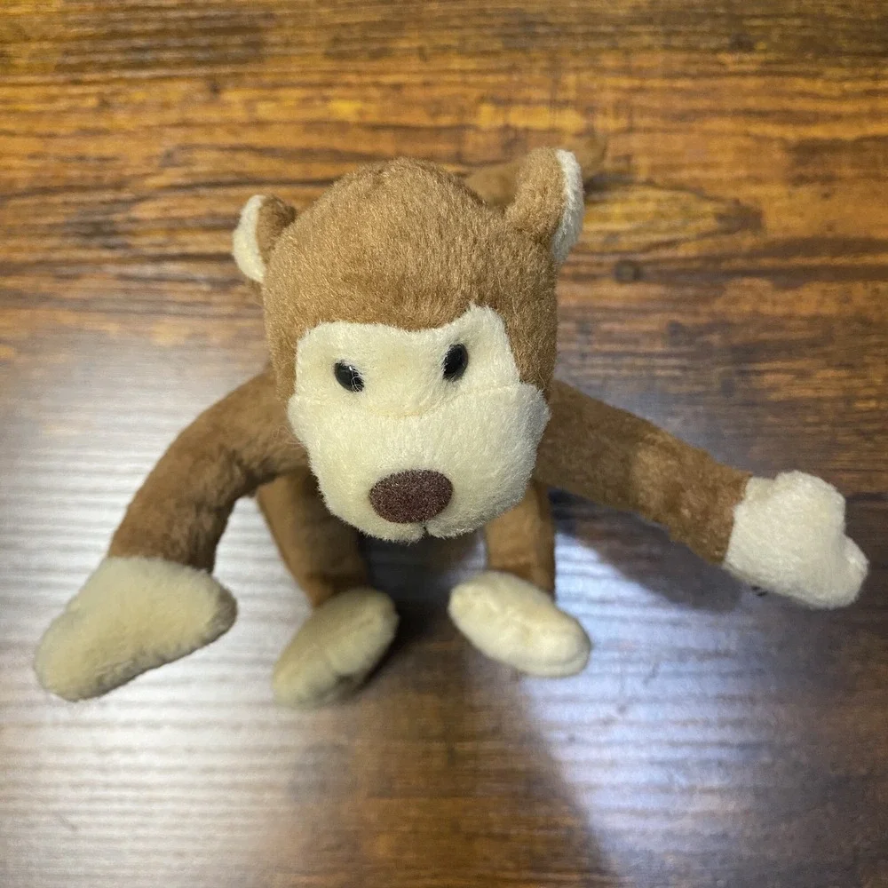Goffa International Monkey Plush Stuffed Animal Moveable Arms Legs Limbs